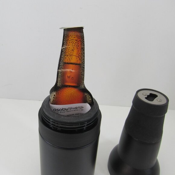 asobu Frosty Beer Holder 2 Go Vacuum Insulated Double Walled Stainless Steel - Picture 7 of 10